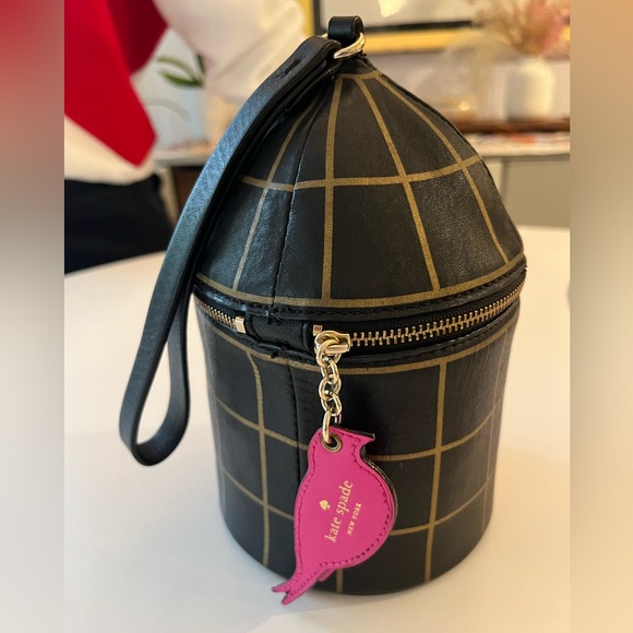 Kate Spade Jade Drive Leather Birdcage Wristlet, Black - Picture 4 of 6